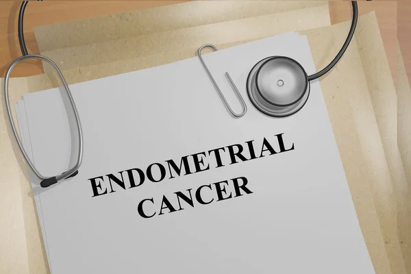 Концепция эндометриального рака — стоковое фото