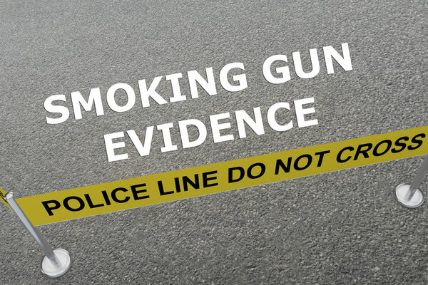 Smoking Gun Evidence concept