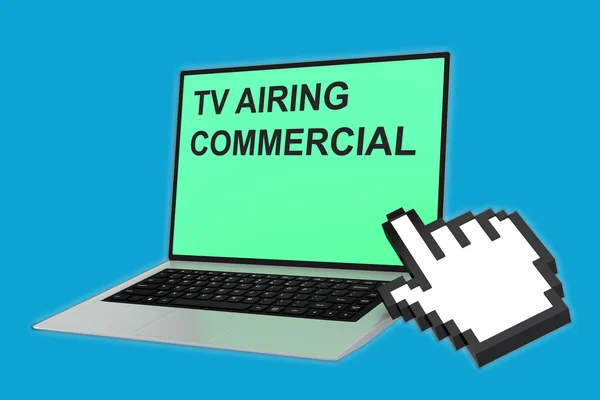 TV Airing Conceito comercial — Fotografia de Stock