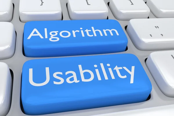 Algoritme Usability concept — Stockfoto