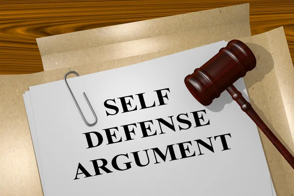 Self Defense Argument koncept — Stockfoto
