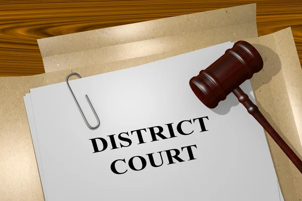Concepto jurídico del Tribunal de Distrito — Foto de Stock