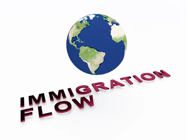 Immigratie Flow concept — Stockfoto