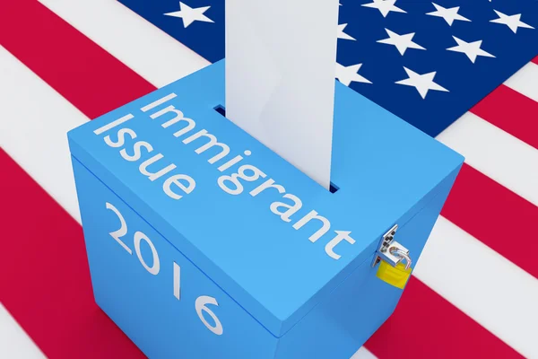 Immigrat kwestia wyborów koncepcja — Zdjęcie stockowe