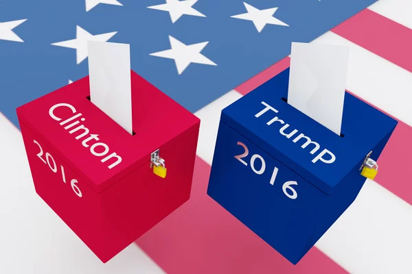 Clinton vs Trump volby koncepce — Stock fotografie
