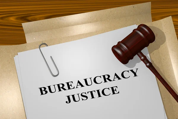Bürokratie Gerechtigkeit Rechtsbegriff — Stockfoto