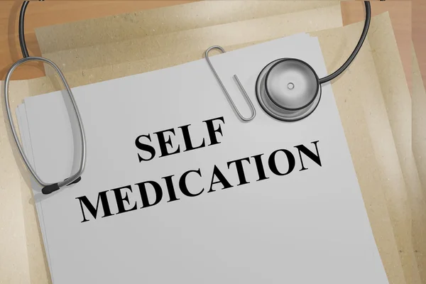 Medikamentöse Selbstmedikation — Stockfoto