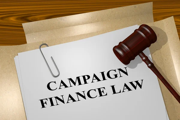 Conceito jurídico do Direito Financeiro de Campanha — Fotografia de Stock