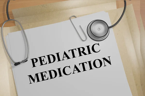 Gyermekgyógyászati gyógyszeres kezelés orvosi koncepció — Stock Fotó