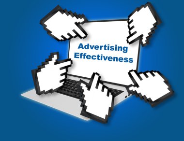 Reklam etkinliği iş kavramı