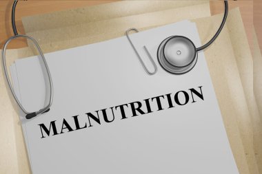 Malnutrition medical concept clipart