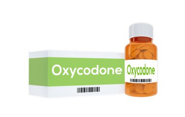 Oxycodone medication concept clipart