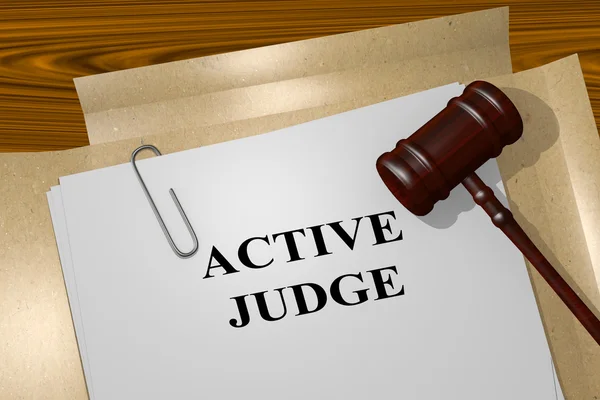 Active Judge legal concept — Stock Photo, Image