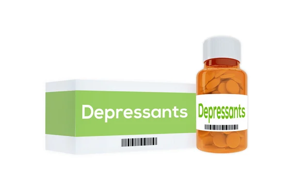 Концепція депресантів ліки — стокове фото