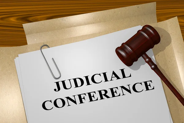 Concepto jurídico Conferencia Judicial — Foto de Stock