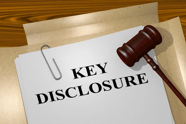 Key Disclosure rättsligt begrepp — Stockfoto