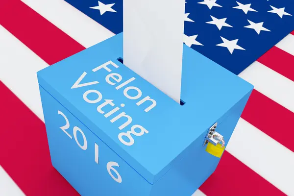 Concepto de elección de Felon Voting 2016 — Foto de Stock