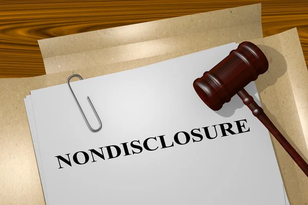 Nondisclosure legal concept — Stock Photo, Image