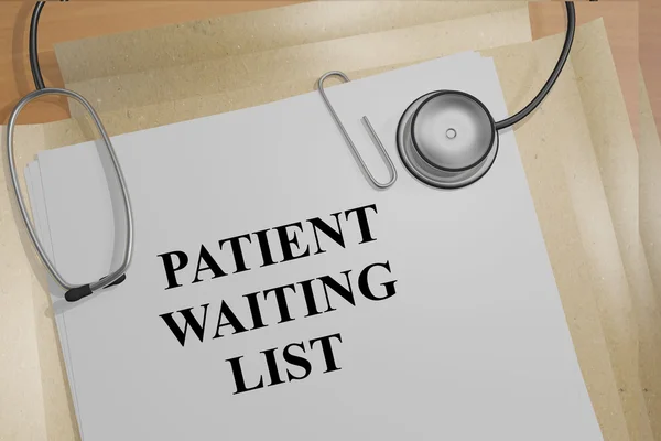 Lista de espera del paciente concepto médico — Foto de Stock