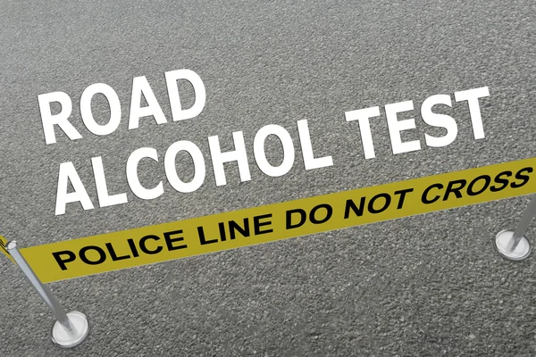 Test d'alcool sur la route concept de police — Photo