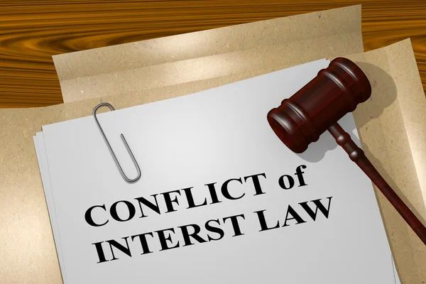 Conflicto de intereses Concepto jurídico — Foto de Stock
