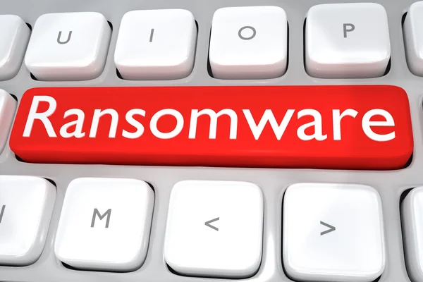 Ransomware - szaggató köhögés koncepció — Stock Fotó