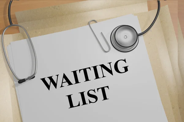 Λίστα αναμονής ιατρική έννοια — Φωτογραφία Αρχείου