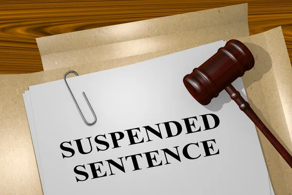 Concepto jurídico de la sentencia suspendida — Foto de Stock