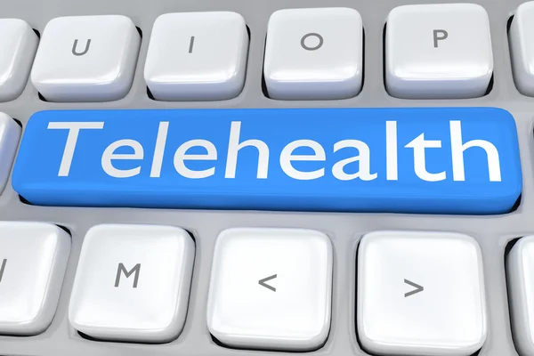 TeleHealth - távoli szolgáltatás fogalma — Stock Fotó