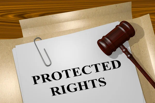 Concepto jurídico de los derechos protegidos —  Fotos de Stock