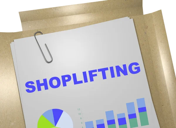 Shoplifting - conceito de negócio — Fotografia de Stock