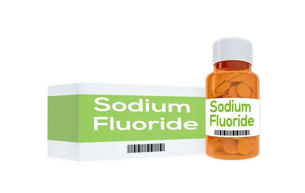 Fluorure de sodium - concept médical — Photo