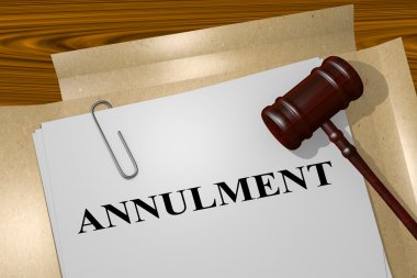 Annulment - legal concept clipart