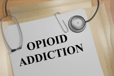 Opioid Addiction medical concept clipart
