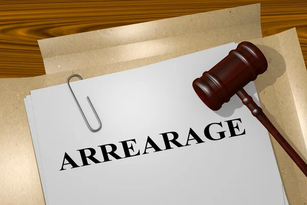 Arrearage - conceito jurídico — Fotografia de Stock