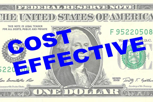 Kosteneffectief concept — Stockfoto