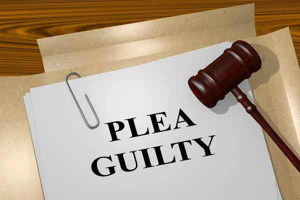 Plea Guilty - concetto giuridico — Foto Stock