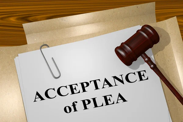 Acceptance of Plea - legal concept — Stock Photo, Image