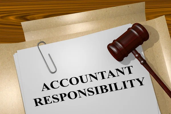 Responsabilidade do contabilista - conceito jurídico — Fotografia de Stock