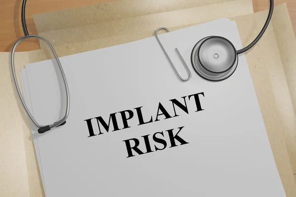 Risk - tıbbi kavramı implant — Stok fotoğraf
