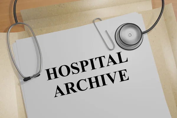 Hospital Archive - concepto médico —  Fotos de Stock