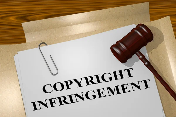 Violação de direitos de autor - conceito jurídico — Fotografia de Stock