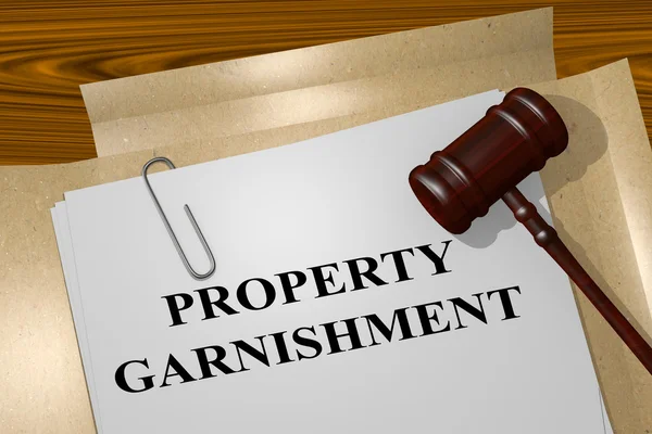 Property Garnishment concept — Stock Photo, Image