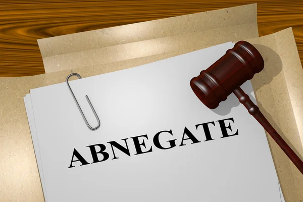 Abnegate - concepto jurídico — Foto de Stock