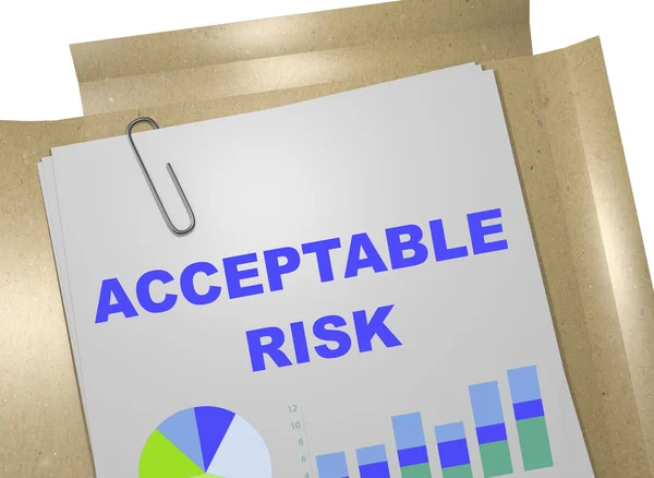 Aanvaardbaar risico concept — Stockfoto