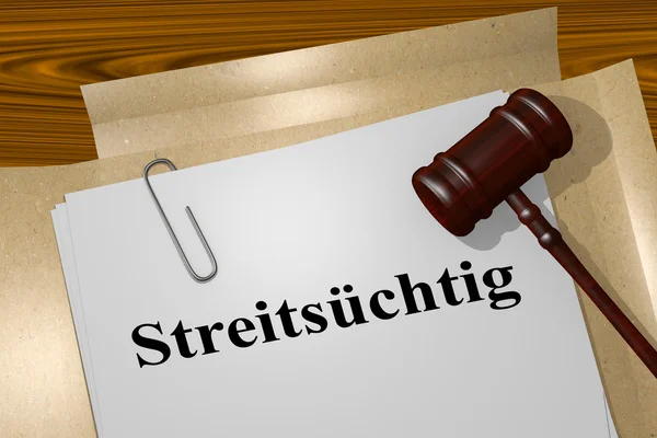 Streits?chtig - the German word for Argumentative — Stock Photo, Image