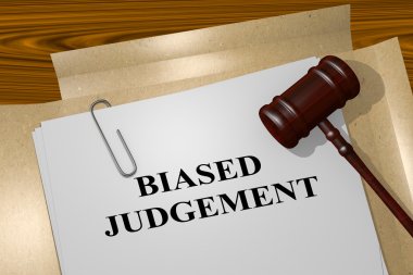 Biased Judgement - legal concept clipart