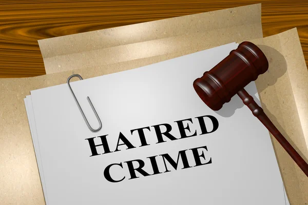 Crime de ódio - conceito jurídico — Fotografia de Stock