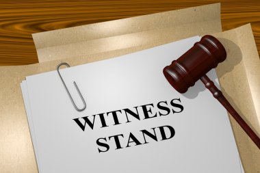 Witness Stand - legal concept clipart