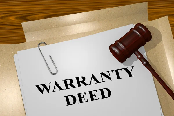 Warranty Deed - legal concept — Stock Photo, Image